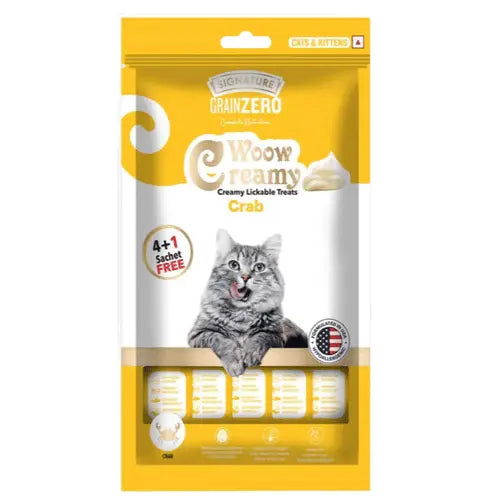 Signature Grain Zero Crab Lickable Creamy Cat Treats