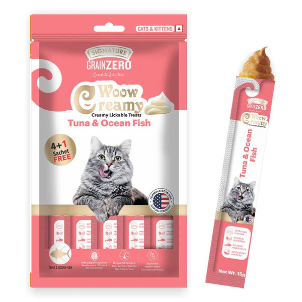 Signature Grain Zero Tuna and Ocean Fish Lickable Creamy Cat Treats