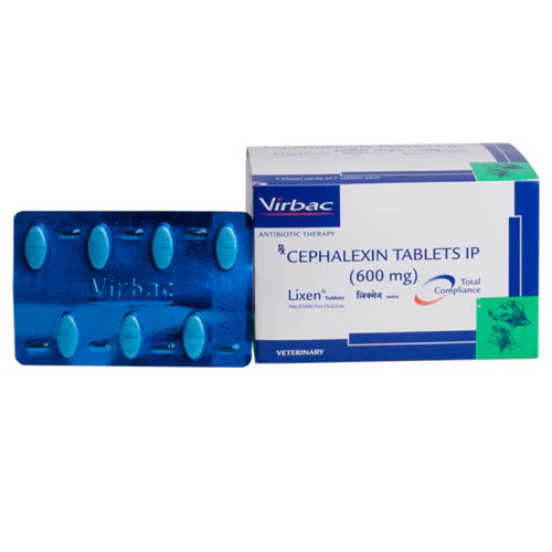 Virbac Lixen Palatab (Cephalexin) for Dogs & Cats (Pack of 7 Tablets)