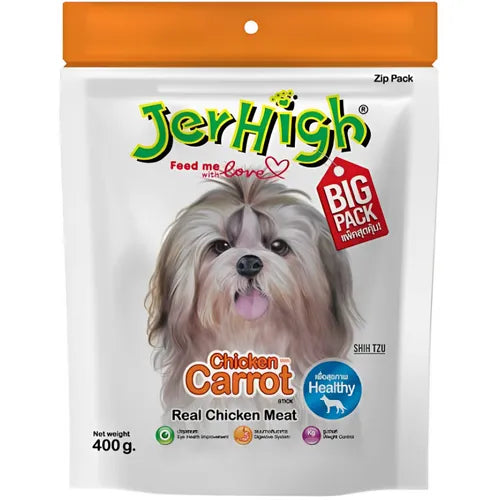JerHigh Carrot Dog Treats Chicken Meat Stick