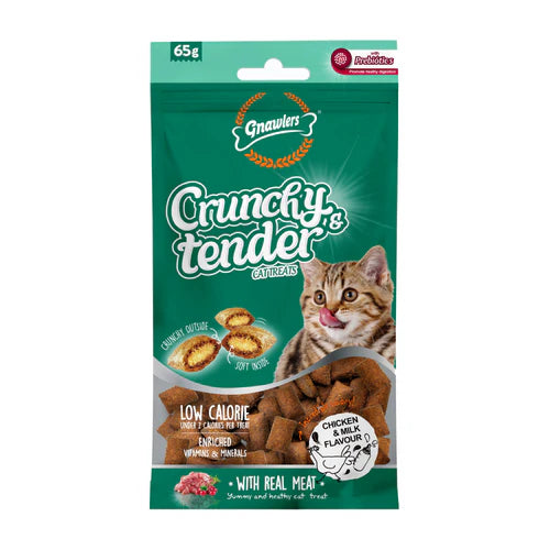 Gnawlers Crunchy Tender Chicken & Milk Cat Treats