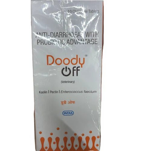 Intas Doody Off Tablets (Antidiarrhoeal & Probiotic) for Dogs and Cats