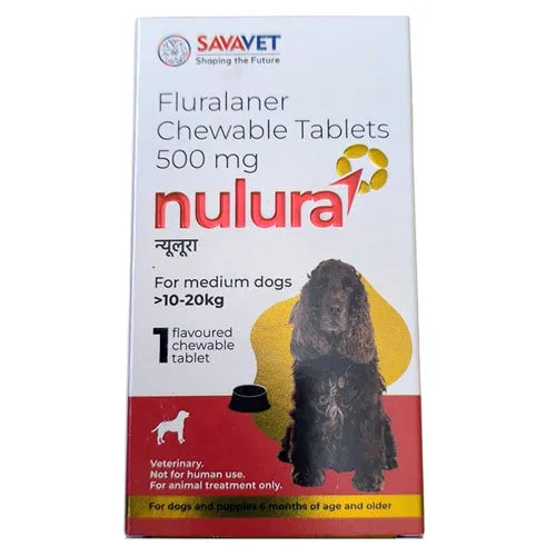 Savavet Nulura Tick & Flea Tablet for Medium Dogs (10–20 kg)