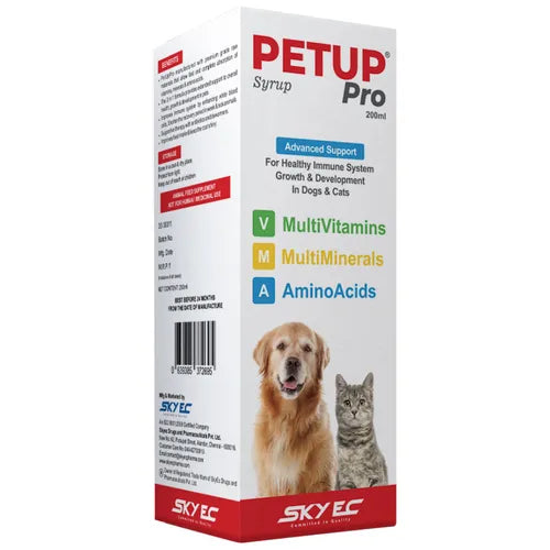 Skyec Petup Syrup Multivitamin Supplement for Dogs and Cats