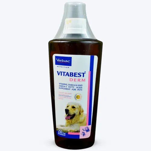 Virbac Vitabest Derm Omega 3 Syrup for Dogs and Cats (250ml)