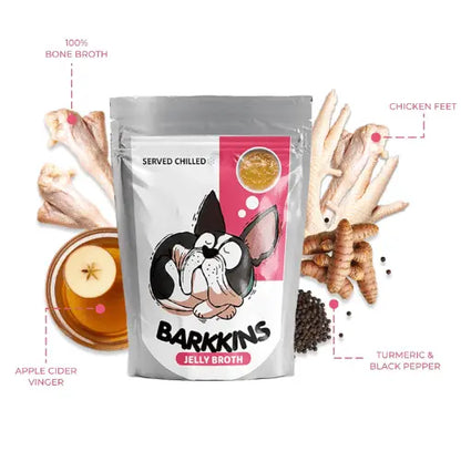 Barkkins Jelly Chicken Broth for Dogs 100gm