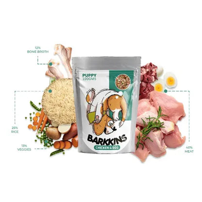 Barkkins Natural Chicken & Egg Meal for Puppies 100gm