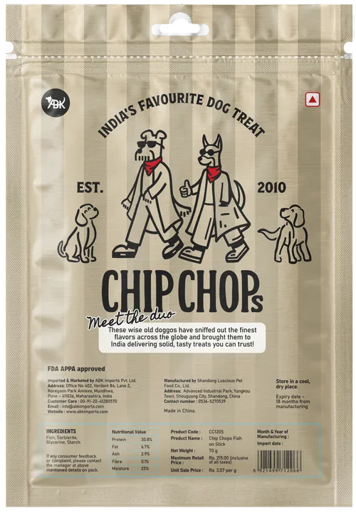 Chip Chops Fish on Stick Dog Treats