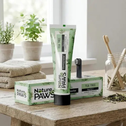 Naturepaws Tea Tree Oil Dentapaste for Dogs & Cats – With Toothbrush