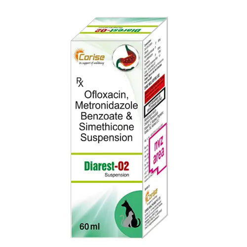 Corise Diarest O2 Suspension Antidiarrheal for Dogs & Cats (60ml)