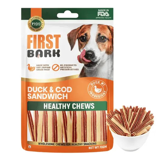 First Bark Duck and Cod Sandwich Dog Treats