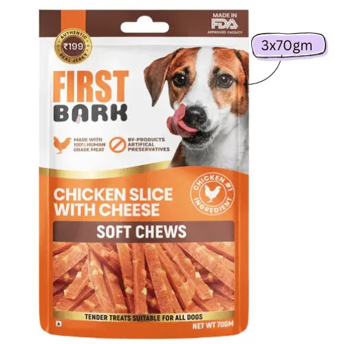 First Bark Chicken Slice with Cheese Jerky Dog Treat