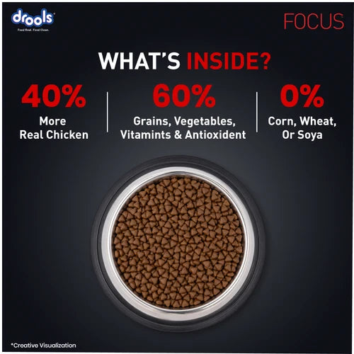 Drools Focus Super Premium Puppy Dog Dry Food Chicken Formula