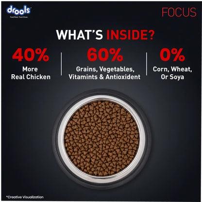Drools Focus Super Premium Puppy Dog Dry Food Chicken Formula