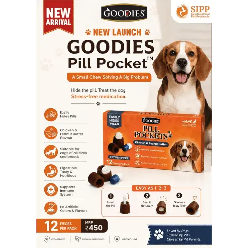 Goodies Pill Pockets Dog Treats Chicken & Peanut Butter Flavor Pack Of 12 Soft Chews