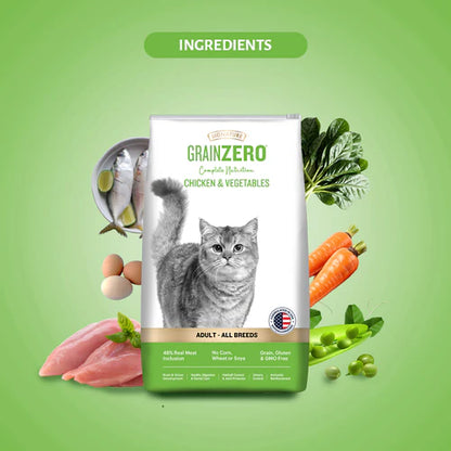 Signature Grain Zero Chicken & Vegetable Adult Cat Dry Food For All Breeds