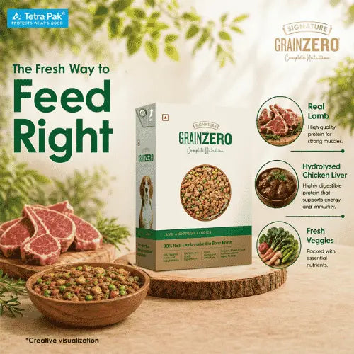 Grain Zero Dog Fresh Food Tetra Pak Lamb & Vegetables for Adult & Puppy (150g)