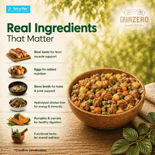 Grain Zero Dog Fresh Food Tetra Pak Lamb & Vegetables for Adult & Puppy (150g)
