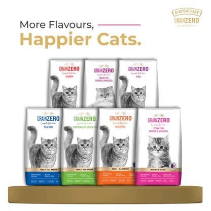 Signature Grain Zero Ocean Fish, Sardine and Mackerel Mother and Kitten Cat Dry Food