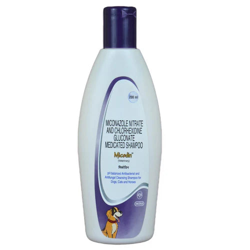 Intas Micodin Antifungal & Antibacterial Shampoo for Dogs and Cats