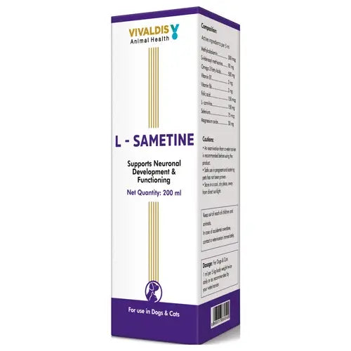 Vivaldis L-Sametine Syrup 200 ml for Dogs & Cats – Neurological Health Supplement