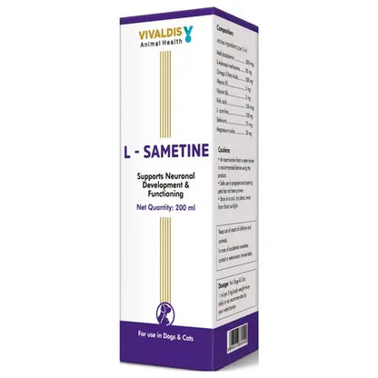 Vivaldis L-Sametine Syrup 200 ml for Dogs & Cats – Neurological Health Supplement