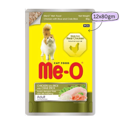 Me-O Chicken with Rice & Crab Stick Adult Cat Wet Food