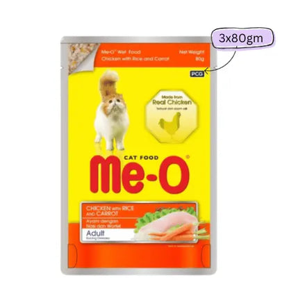 Me-O Chicken with Rice & Carrot Adult Cat Wet Food