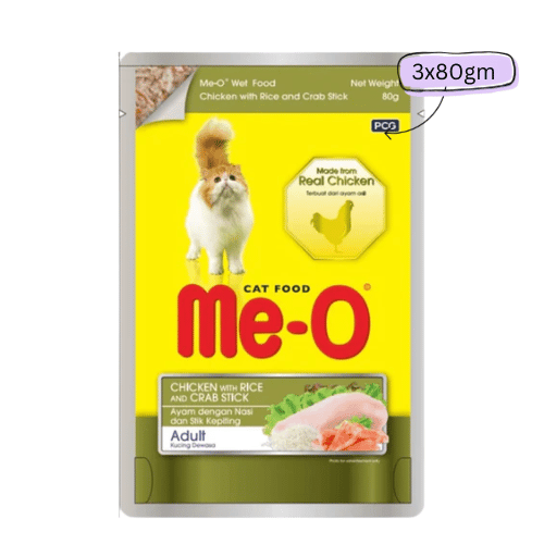 Me-O Chicken with Rice & Crab Stick Adult Cat Wet Food