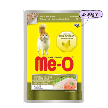Me-O Chicken with Rice & Crab Stick Adult Cat Wet Food