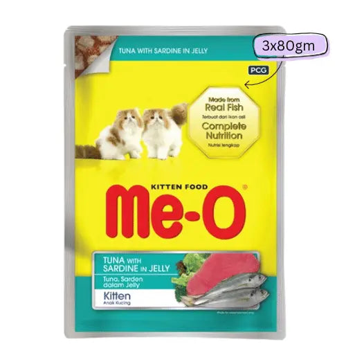 Me O Kitten Tuna with Sardine in Jelly Wet Food