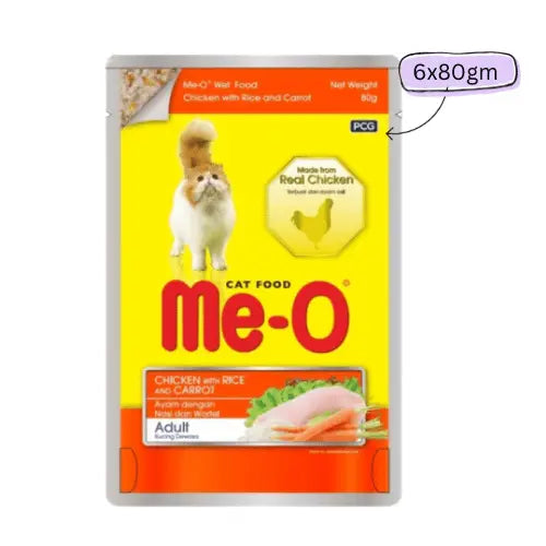 Me-O Chicken with Rice & Carrot Adult Cat Wet Food