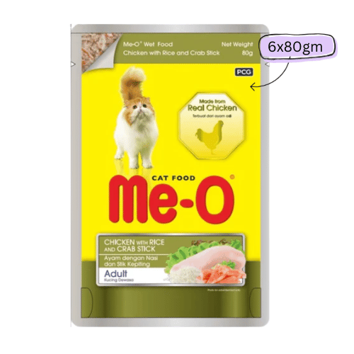 Me-O Chicken with Rice & Crab Stick Adult Cat Wet Food