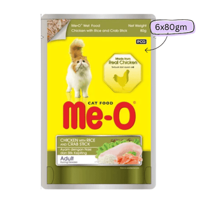 Me-O Chicken with Rice & Crab Stick Adult Cat Wet Food
