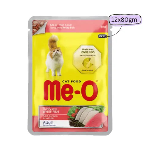 Me-O Tuna & White Fish in Jelly Adult Cat Wet Food