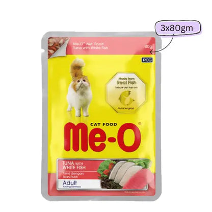 Me-O Tuna & White Fish in Jelly Adult Cat Wet Food