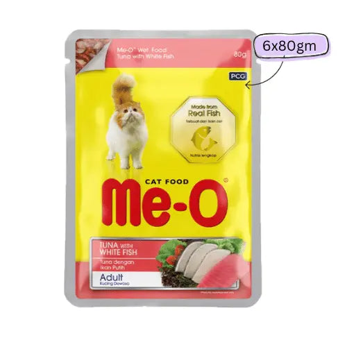 Me-O Tuna & White Fish in Jelly Adult Cat Wet Food