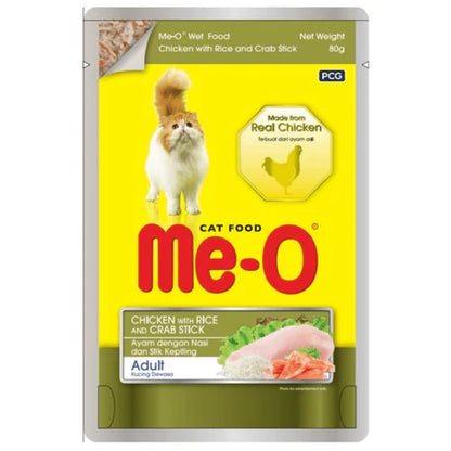 Me-O Chicken with Rice & Crab Stick Adult Cat Wet Food