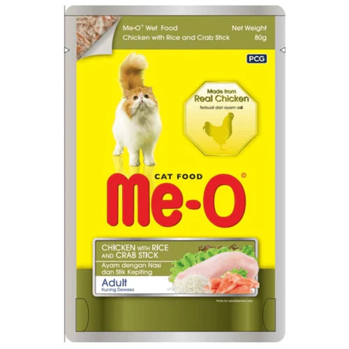 Me O Chicken with Rice & Crab Stick Adult Cat Wet Food