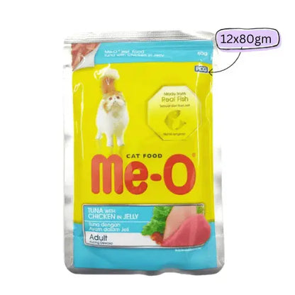 Me-O Tuna & Chicken in Jelly Adult Cat Wet Food