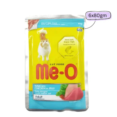 Me-O Tuna & Chicken in Jelly Adult Cat Wet Food