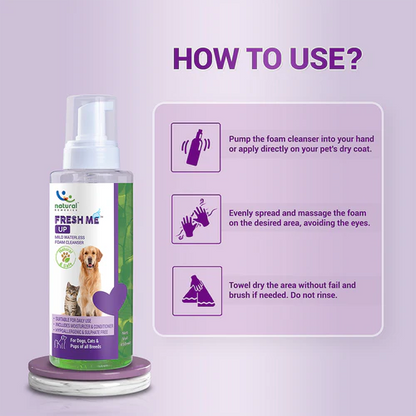 Natural Remedies Fresh Me Up Waterless Dry Shampoo for Dogs and Cats