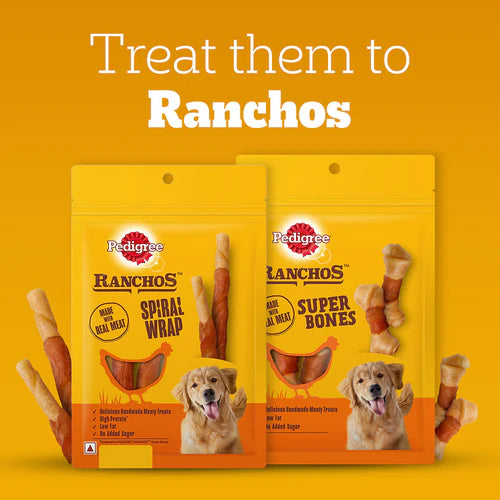 Pedigree Ranchos Spiral Wrap Chicken & Smokey Lamb Dog Treats