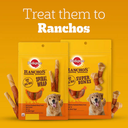 Pedigree Ranchos Spiral Wrap Chicken & Smokey Lamb Dog Treats
