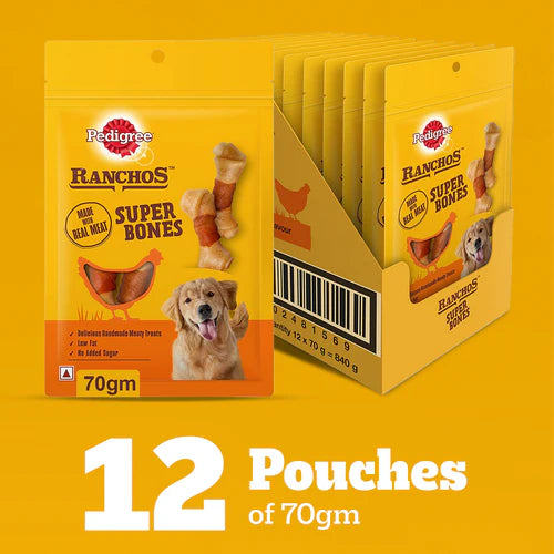 Pedigree Ranchos Super Bones Chicken & Milk Dog Treats