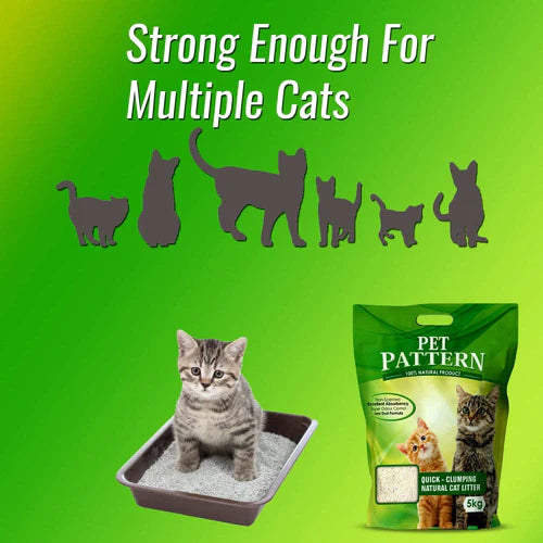 Pet Pattern Natural Unscented Clay Quick Clumping Cat Litter 25kg