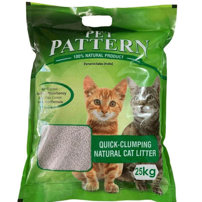 Pet Pattern Natural Unscented Clay Quick Clumping Cat Litter 25kg