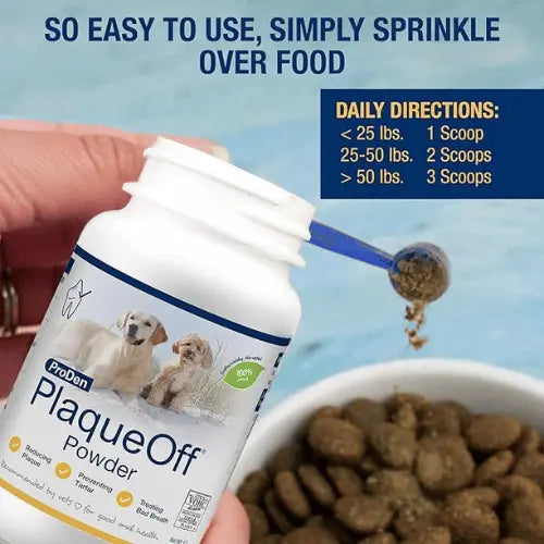 ProDen PlaqueOff Powder for Dogs & Cats – Dental Care Supplement 40g