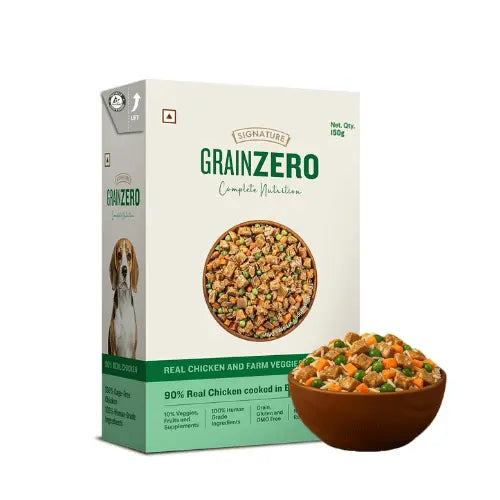 Grain Zero Dog Fresh Food Tetra Pak Real Chicken & Vegetables for Adult & Puppy (150g)