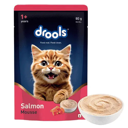 Drools Salmon Mousse Adult Wet Cat Food 80g (5+1 Pack)
